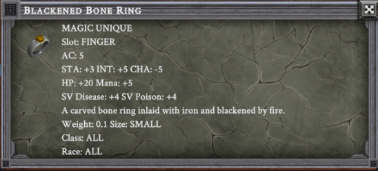BLACKENED BONE RING item card